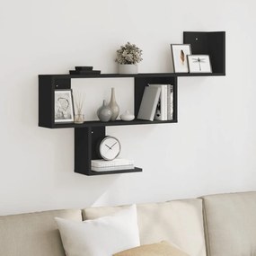 Scaffale A Parete Nero 100x15x70 Cm İn Truciolato /
