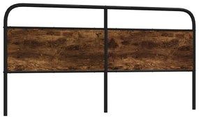 Testiera Rovere Fumo 200 Cm İn Acciaio E Legno Multistrato /