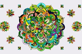 Carta da parati – Mandala verde