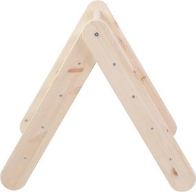 Pikler triangolo montessori azzurro/di colore naturale in pino massiccio 61x60x60 cm Montessori – Meowbaby