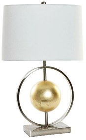 Lampada da tavolo DKD Home Decor Bianco Argento Poliestere Metallo 220 V Dorato 60 W (40 x 22 x 64 cm)
