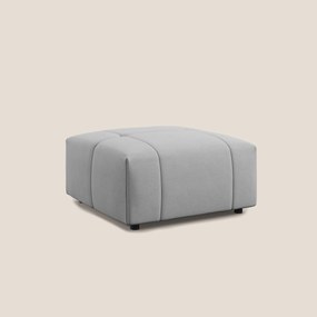 Giotto pouf in morbida microfibra effetto velluto impermeabile idrorepellente T09 grigio chiaro