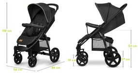 Lionelo - Passeggino ANNET PLUS nero
