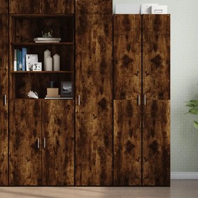 Credenza Rovere Fumo 40x42,5x185 Cm İn Legno Multistrato /