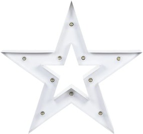 Stella decorativa luminosa 10 lampadine led bianco caldo L 0.1 m x H 90 cm