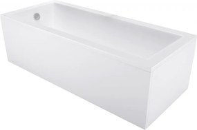 Mexen Cubik vasca da bagno rettangolare 130 x 70 cm con pannello, bianca - 55031307000X