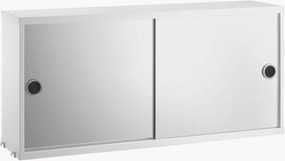 Armadietto con 2 ante a specchio String System, larg. 78 x prof. 20 cm