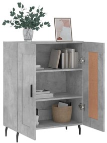 Credenza grigio cemento 69,5x34x90 cm in legno multistrato