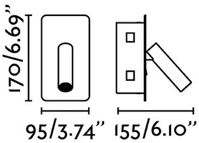 FARO 62114 - Faretto LED da muro  SUAU LED/3W/230V dorato