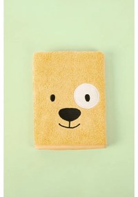 Asciugamano per bambini in cotone giallo 50x75 cm Lucky - Foutastic