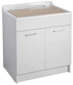 Colavene Twist Max 24180B mobile lavatoio 80x60 con cesto portabiancheria bianco lucido