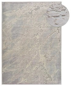 Tappeto in viscosa grigio e beige , 140 x 200 cm Margot Marble - Universal