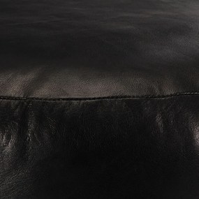 Pouf nero 60x30 cm in vera pelle di capra