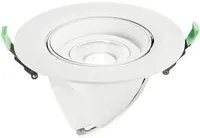 Faretto DELTA orientabile ed estraibile in alluminio bianco con CCT 38W