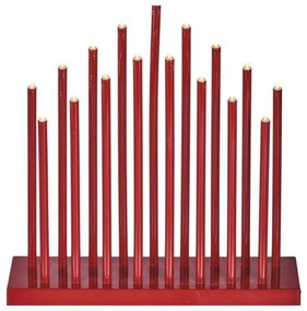 Candeliere natalizio LED 17xLED/3xAA rosso