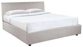 Letto contenitore 160x200 cm in tessuto Grigio chiaro SOGNO