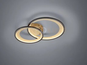 Granada plafoniera led 29w 2650lm, 3000k doppio crechio nero con ri...