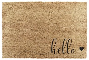 Tappetino in cocco naturale nero, 40 x 60 cm Hello Scribble - Artsy Doormats