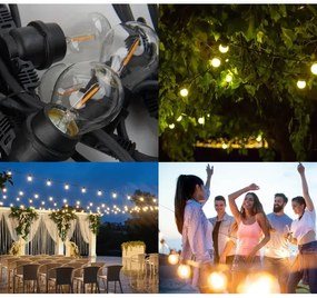 Da esterno catena decorativa MIMOSA 10xE27/1,3W/230V IP44 10 m