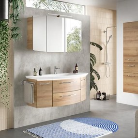 Mobile da bagno sospeso Cassca di Pelipal L 119 x H 49.2 x P 46.2 cm rovere riviera,2 ante,2 cassetti con illuminazione LED esterna, attivabile con sensore di movimento