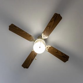 ZEVENTI - Ventilatore da soffitto NAVAGIO 1xE27/60W/230V marrone