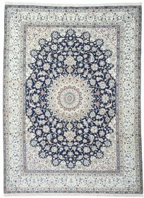 Nain Tappeto 260 x 340 Blu (Iran) Annodato A Mano