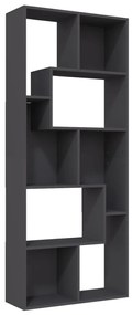 Libreria Grigia 67x24x161 cm in Legno Multistrato