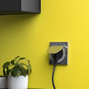 Brilagi - Presa a pavimento da incasso per esterno IP55 cromo opaco quadrato