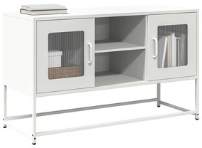 Mobile Tv Bianco 100,5x39x60,5 Cm İn Acciaio /
