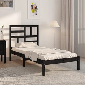 Giroletto İn Legno Massello Nero 75x190 Cm Small Single /