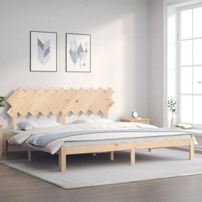 Giroletto Senza Materasso 200x200 Cm İn Legno Massello Di Pino /