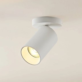 Faretto Arcchio Brinja, bianco, rotondo, altezza 12 cm, Ø 6 cm