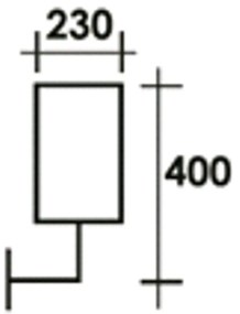 Applique Esterno Sawyer Alluminio Nero Su 1 Luce E27 Ip44