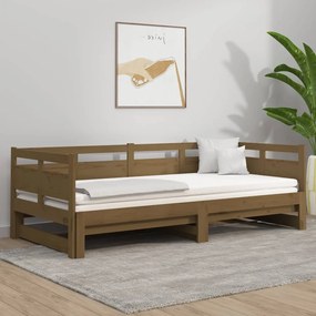 Dormeuse Estraibile Ambra Legno Massello Di Pino 2x(80x200)cm /