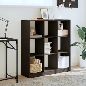 Libreria nera 102x32x108 cm in legno multistrato