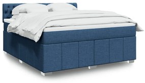 Giroletto A Molle Con Materasso Blu 180x200 Cm İn Tessuto /
