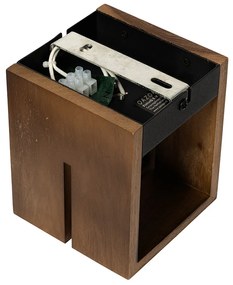 Applique da parete rustica in legno di noce 9,7 - Transfer Groove