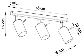 Brilagi -  Faretto LED ASMUS 3xGU10/7W/230V nero