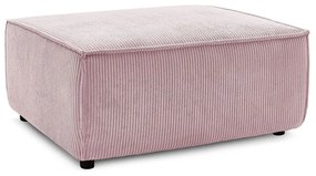 Sgabello in velluto a coste rosa chiaro Nihad - Bobochic Paris