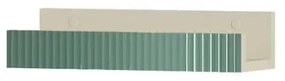 Mensola per bagno Niwa L 40 cm laccato opaco sabbia con vetro verde timo