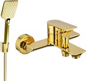 Mexen Alexa R62 rubinetto per vasca con set doccia, oro - 7123R62-50