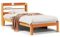 Letto senza Materasso Marrone Cera 90x200 cm Legno di Pino 3306803