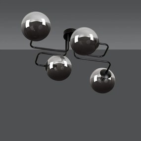 Lampadario da Soffitto BRENDI 4 in acciaio e vetro 4xE14