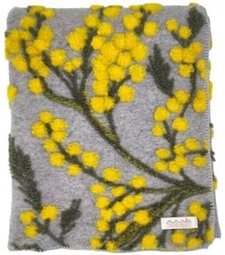 Biella Fabrics  Plaid, coperte Coperta Mimosa Grey/Yellow/Green  Biella Fabrics