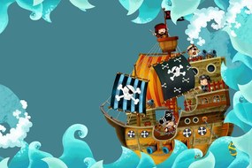 Quadro su tela – Nave pirata sul mare