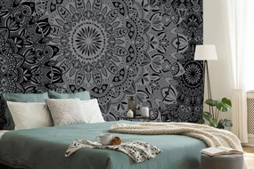 Carta da parati – Mandala stilosa in bianco e nero