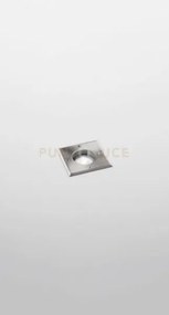Floor square segnapasso l.11cm attacco gu10 ip67 cromo in acciao e ...