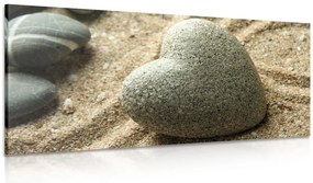 Stampa su tela – Pietra Zen a forma di cuore