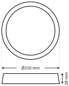Plafoniera LED LED/18W/230V 4200K diametro 21 cm bianco