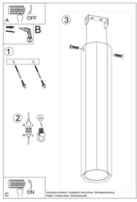 Sollux SL.1034 - Faretto ZEKE 1xGU10/40W/230V 30 cm quercia